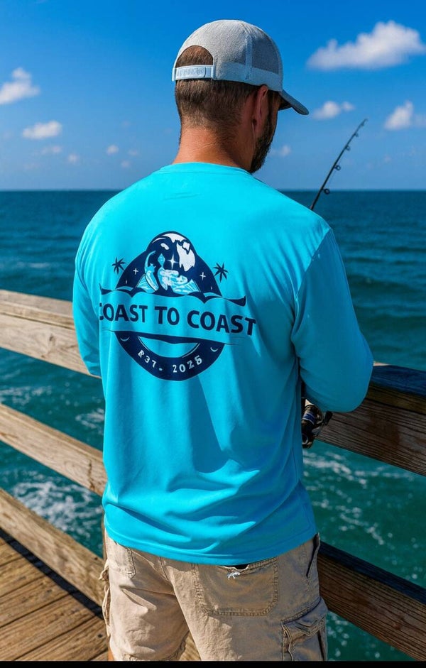 Coast to Coast Performance Fishing Shirt -Blue-