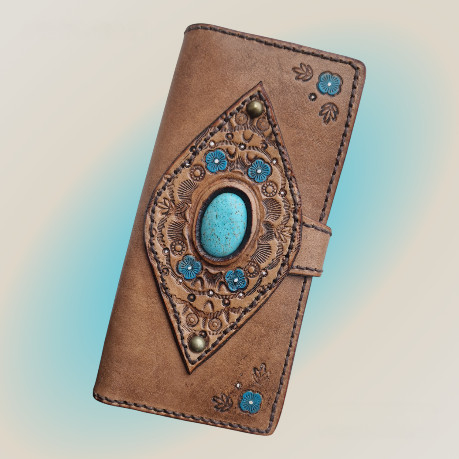 Phonecase By Saga Turquoise stone and flowers