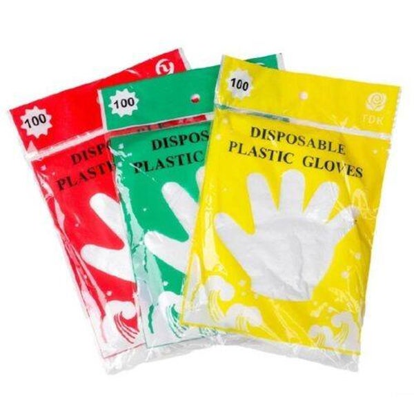 Disposable Plastic Gloves Assorted(100pcs)