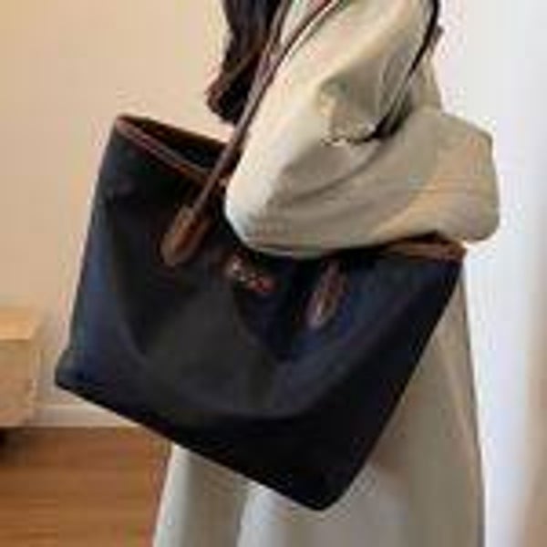 Ladies Large Capacity Canvas Shoulder Handbag