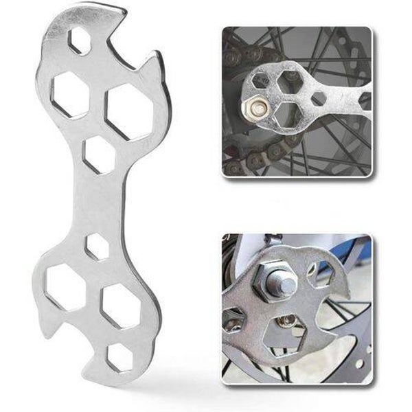 Bicycle Wrench Pry Bar 10 In 1 Mini Steel Bike Tool Kit Spanner