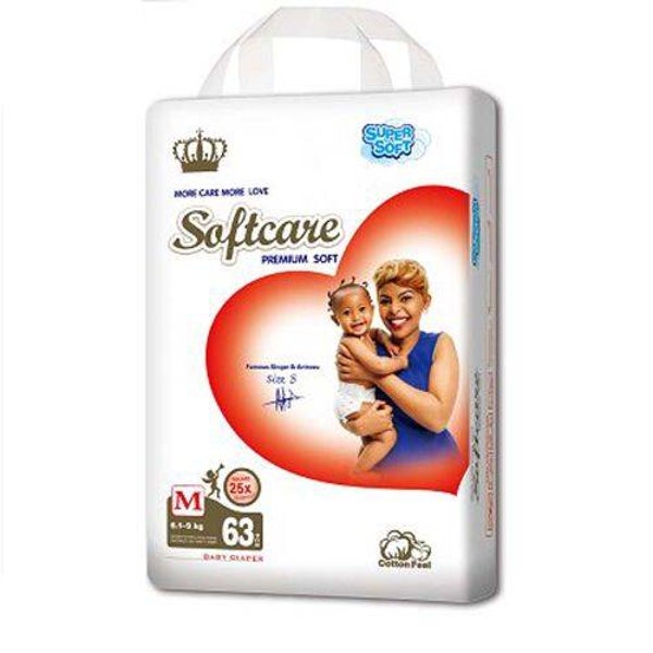 Softcare Premium Diaper JB Size Medium 63 Count