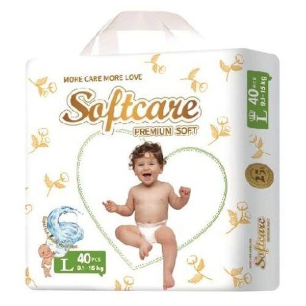 Softcare Premium Soft Diaper High Count Size Large 40 Count