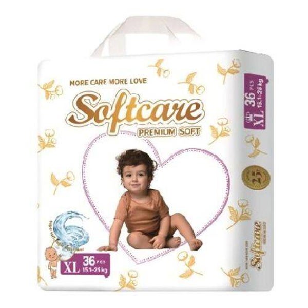 Softcare Premium Soft Diaper High Count Junior Size XLarge 36 Count