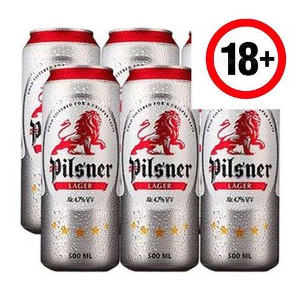 Pilsner Lager Beer Can 500ml Pack Of 6
