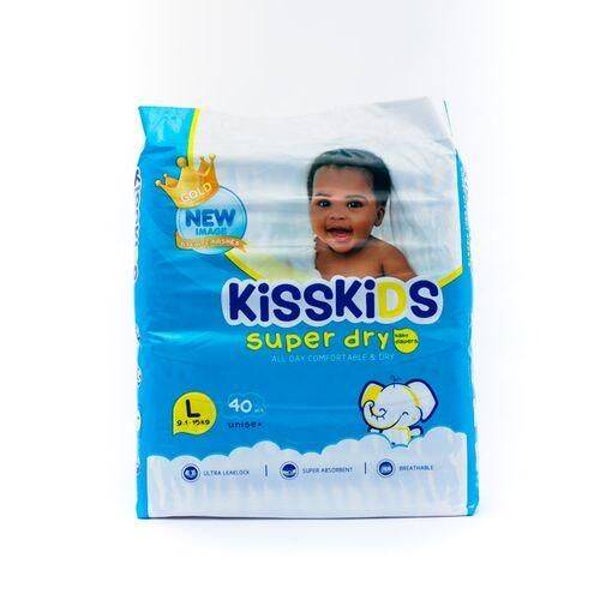 KISSKIDS Sky Blue Original High Count (9.1 - 15 Kg) Large 40Pieces