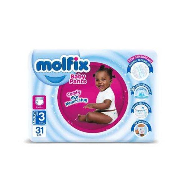 Molfix Pants (Medium) No3 Twin pack (6-9 kg) - 31 pieces