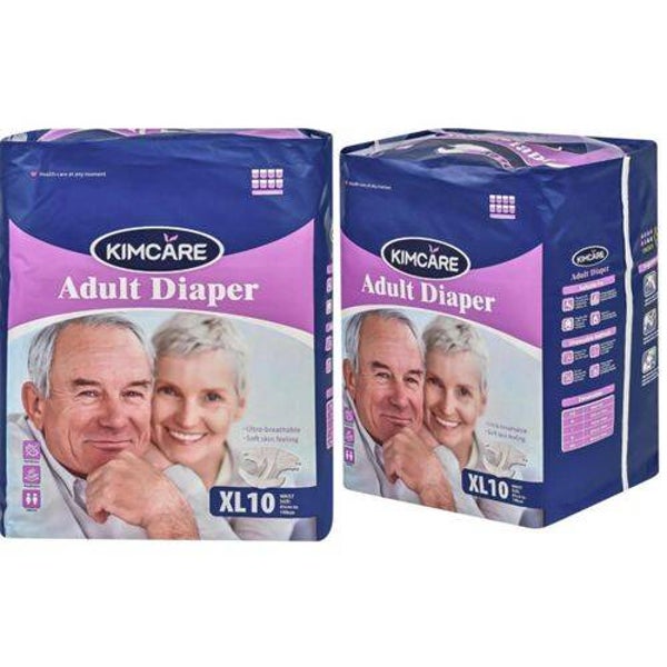 Kimcare Diapers & Wipes Premium Extra Large Adult Dry Comfort Strong Protection Pack Of 10