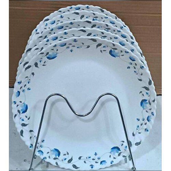 Ceramic Dinner Set of 6 Plates Blue & White Floral