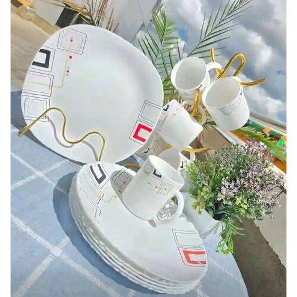 Sundabest 12pcs Breakfast Set Mug And Dinner Plates