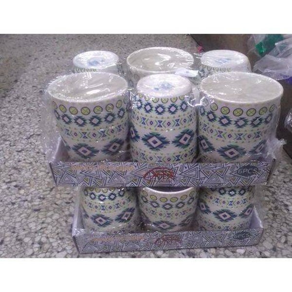 6Pcs Classy Decorated Tea Coffee Mugs