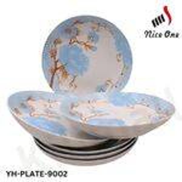 Circular Flower 6Pcs Classique Procelain Dinner Plate