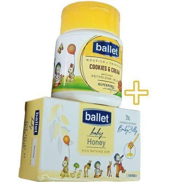 Ballet Cookies&Cream Baby Jelly 100g+Honey Baby Soap 100g