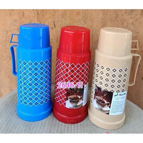 Vacuum Flask Double-Wall Leak-Proof Convenient Handle 1Litres