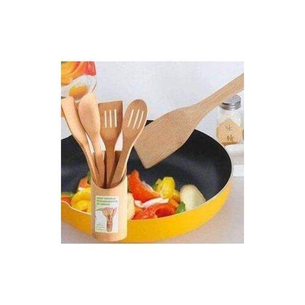Bamboo 9Pcs Mwiko/Cooking Spoons Kitchen Utensils Set