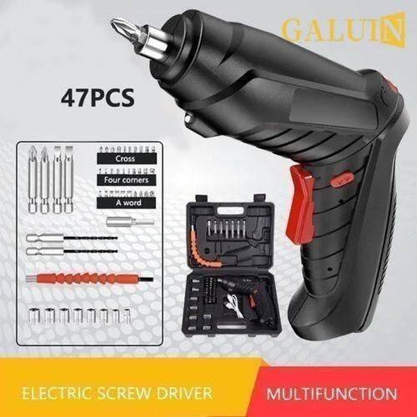 GALUIN Screwdriver Set Home Use Electric Screwdriver Small Mini Hardware Drill 47Pieces