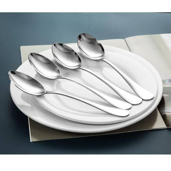 Heavy-Duty Stainless Steel Table Spoons - Silver