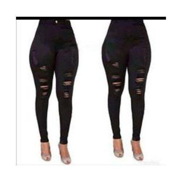 Ladies Rugged Body Shaper High Waist Jeans Black