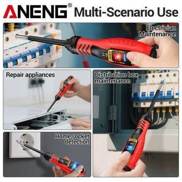 Electric Test Pen with LED Digital Display, 3–120V Circuit Voltage Tester for Auto Repair