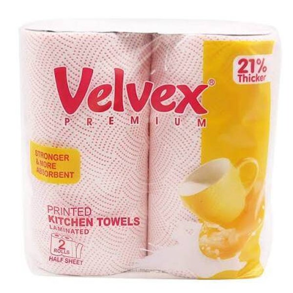 Velvex Kitchen Towel Printed Twin Pack