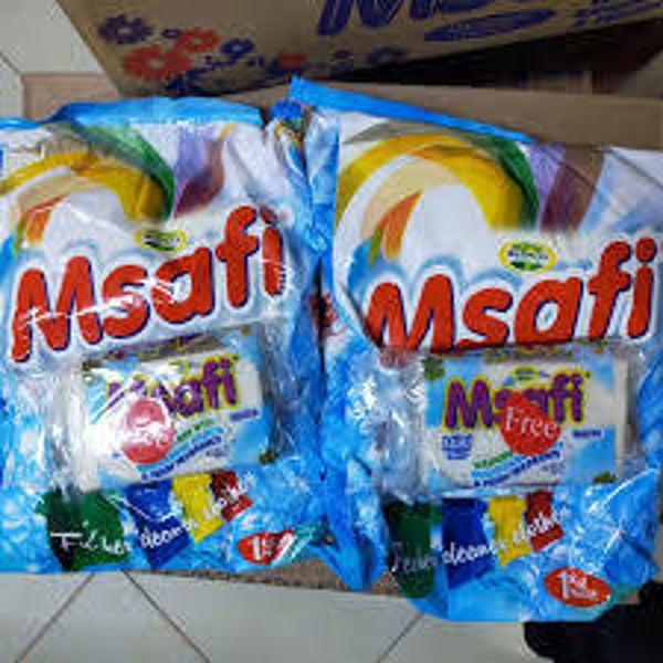 Msafi White Detergent Sachet 500g+Msafi Clear Bar 100g