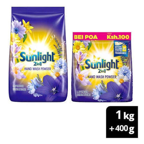 Sunlight 2 In 1 Lavender Banded Washing Powder 1kg