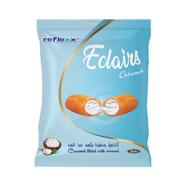 Reflexx Caramel Filled With Coconut Eclairs Toffee 80G