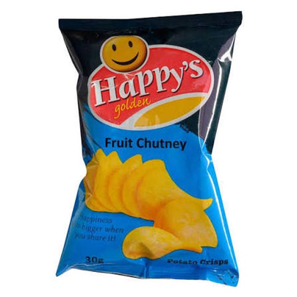 Happys Golden Fruit Chutney Crisps Chips 30g