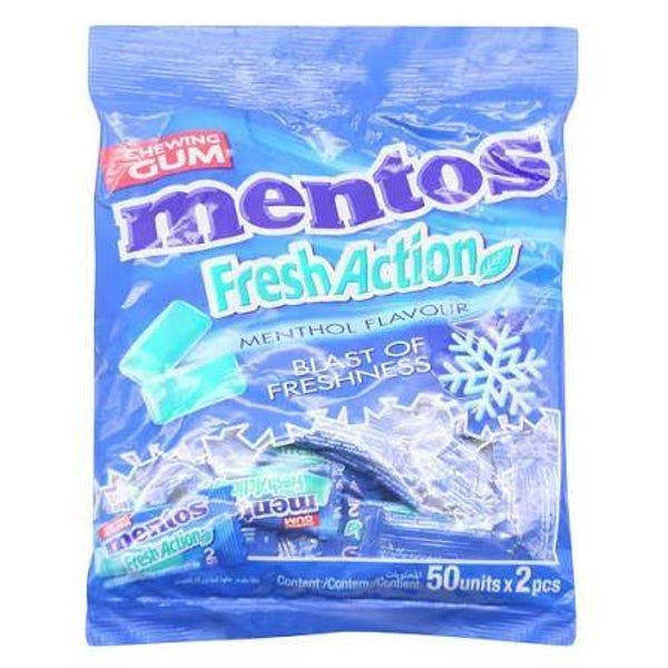 Mentos Fresh Action Bag 120g 1Piece