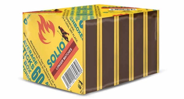 Solio Safety Matches Box(60 Sticks) 1Piiece