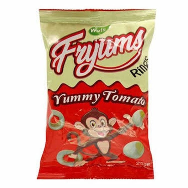 Wots Fryums Yummy Spiral Tomato 25g