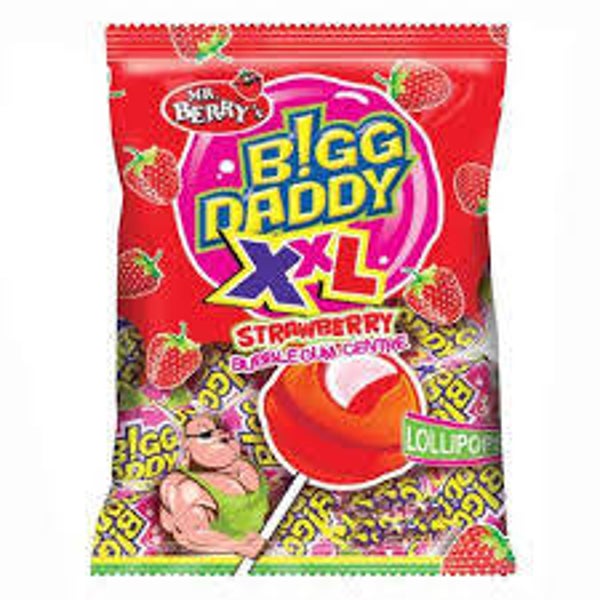 Mr. Berry's Bigg Daddy American Party Centre Bubble Gum Lollipops