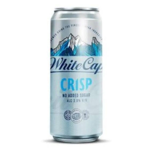 White Cap Crisp Beer Can 330ml