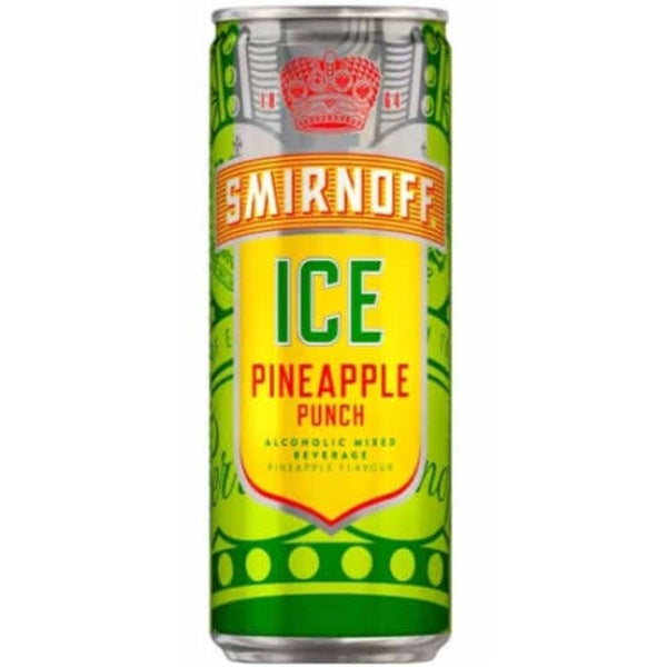 Smirnoff Ice Pineapple Punch Beer Can 330ml