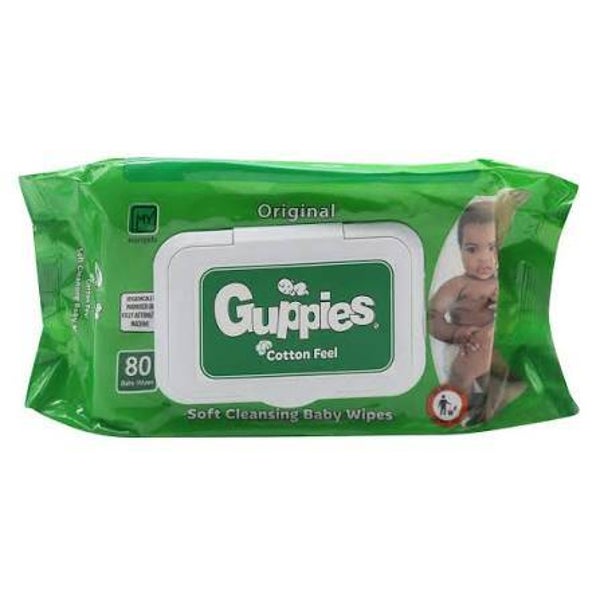 Guppies Unscented Extra Thick Baby Wet Wipes 80 Sheets