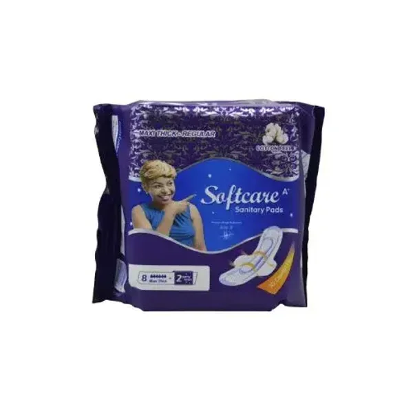 Softcare Sanitary Pads Maxi Thick 8pcs+2Liners