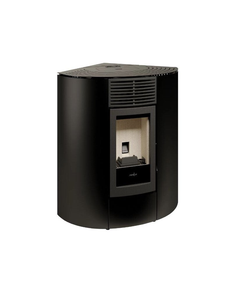 SALAMANDRA CANTO LARA 8KW PRETA A PELLETS