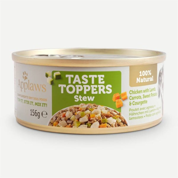 Applaws dog taste toppers kip en lam stoof 12 x 156gr.