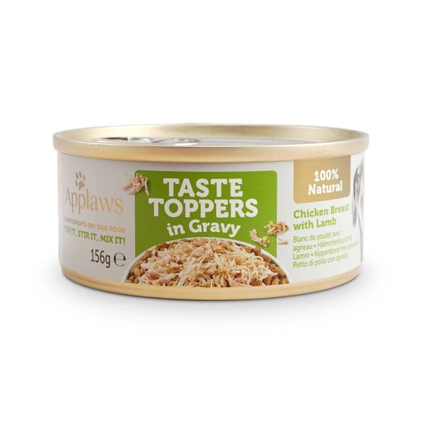 Applaws dog taste toppers kip en lam in jus 12 x 156gr.