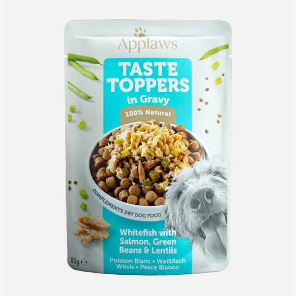 Applaws dog taste toppers witvis en zalm in jus 12 x 85gr.
