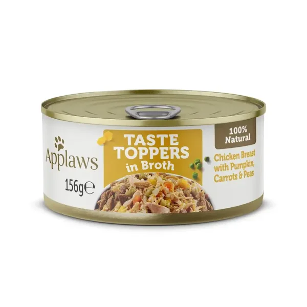Applaws dog taste toppers kip en groente in bouillon 12 x 156gr.