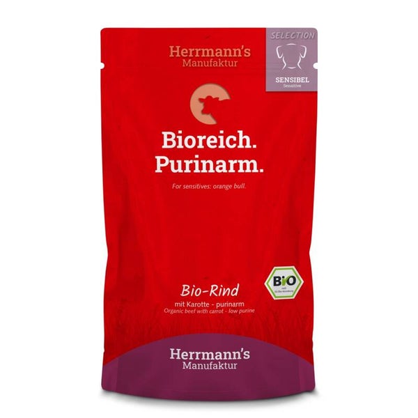 Herrmann's sensitive dog Purinearm rundvlees met wortel, Doos