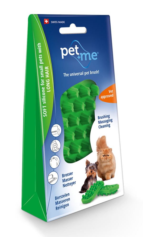 Pet+Me Cat long hair brush green