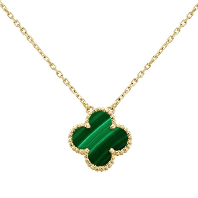 klaver ketting luxe - Groen