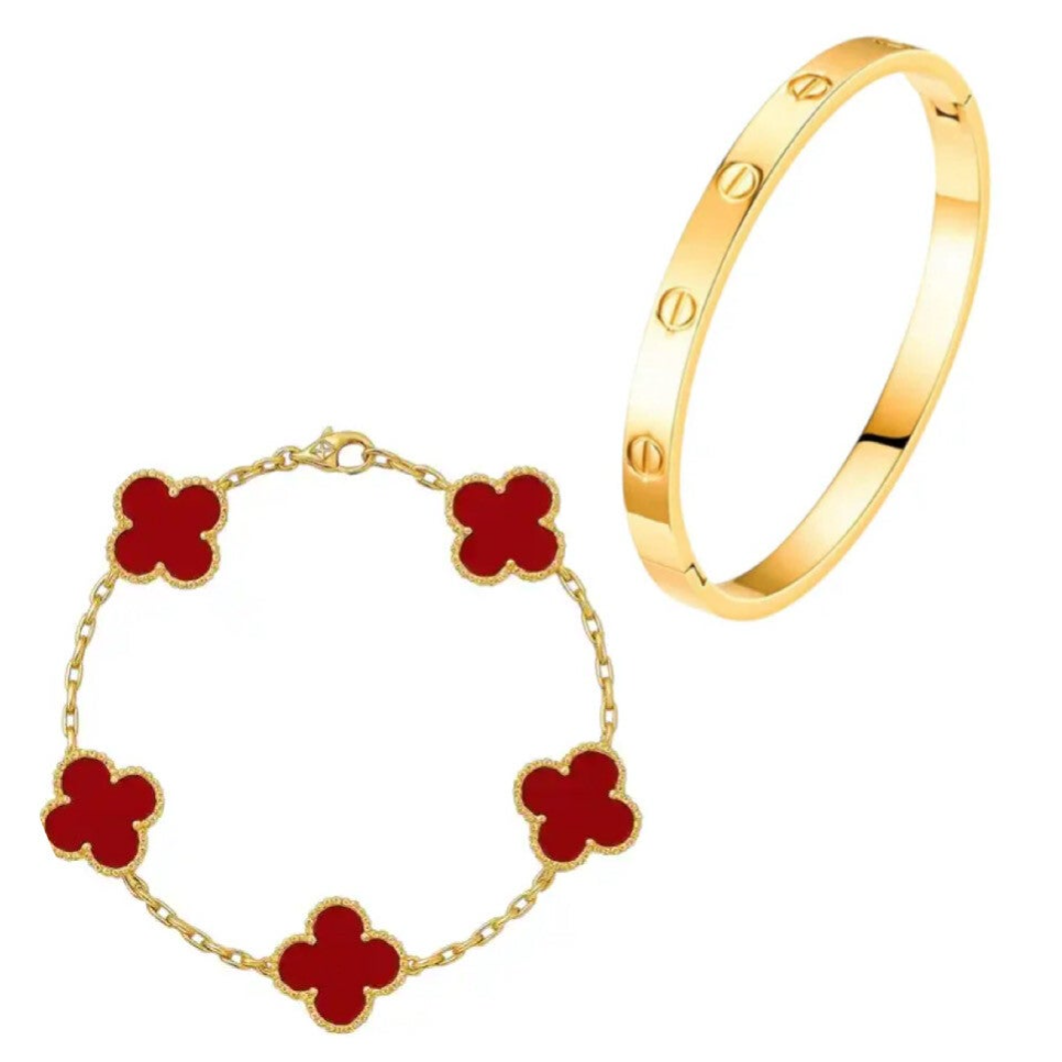 Emoure armband - Wijnrood