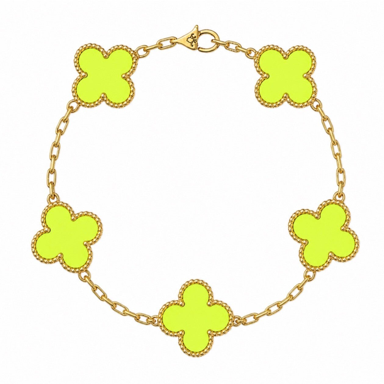 Klaver armband - Geel