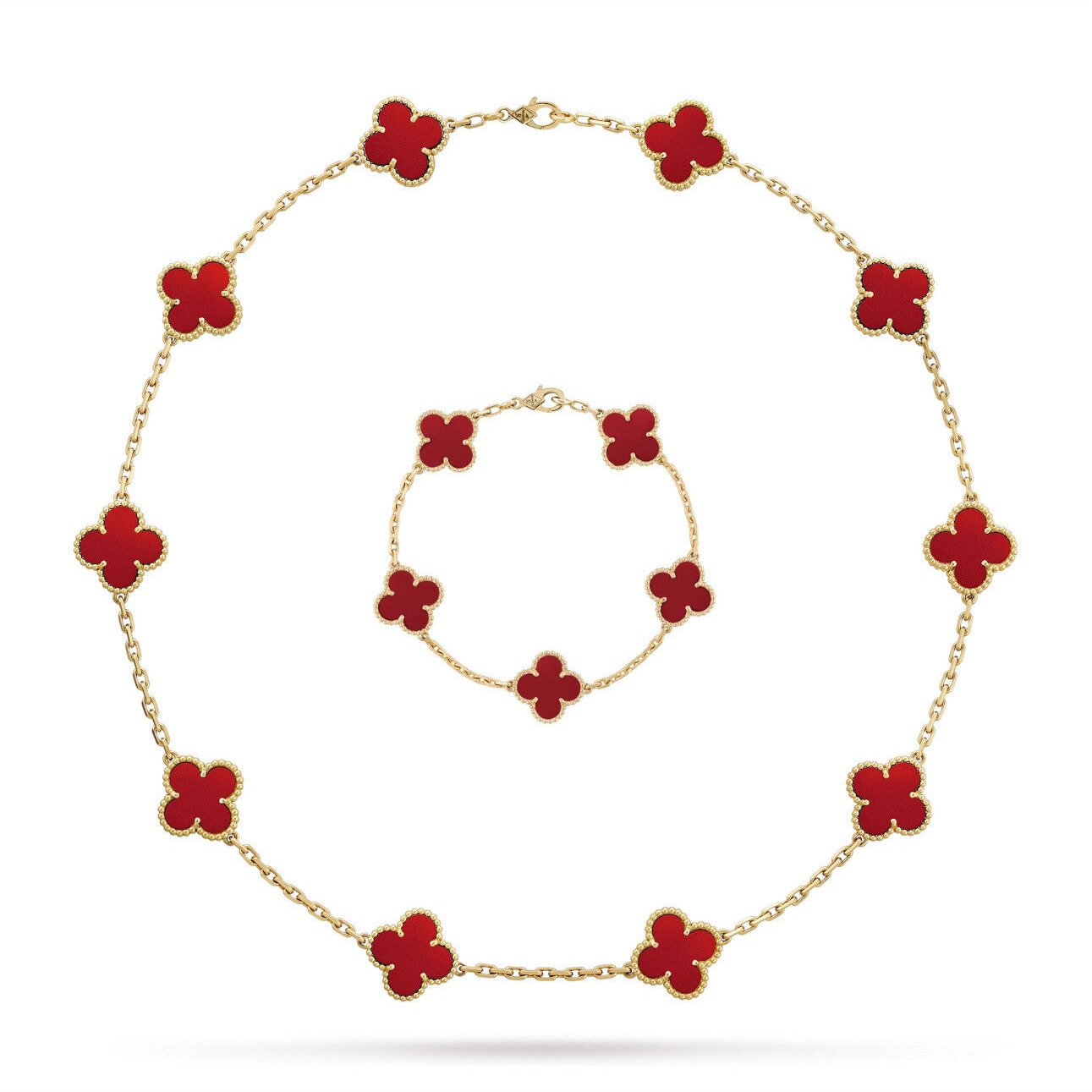 Klaver set- Wijnrood