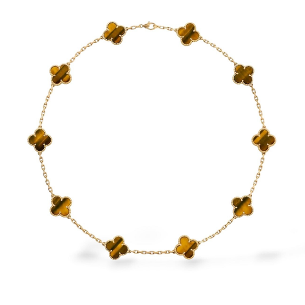 Klaver ketting groot - Bruin