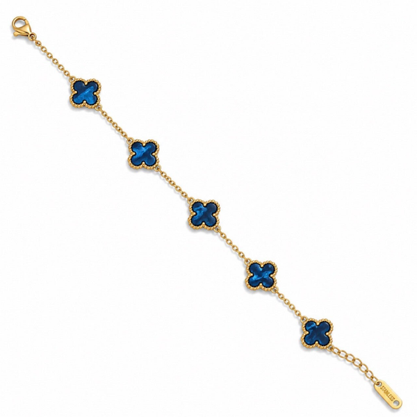 Klaver Armband Classic –  Blauw