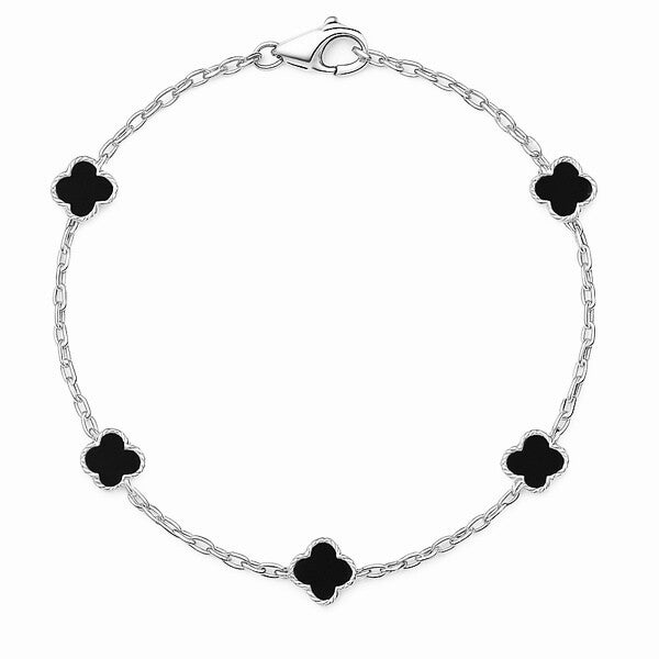 Klaver mini zilver - zwart